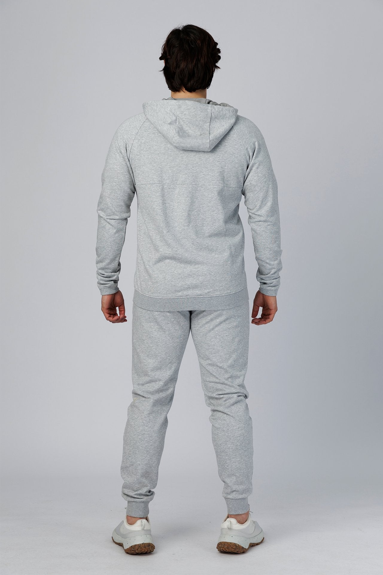 SPO0240 - Ultra Soft Stretch Interlock Full Zip Jacket - Heather Grey
