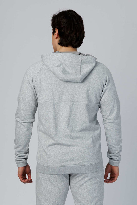 SPO0240 - Ultra Soft Stretch Interlock Full Zip Jacket - Heather Grey