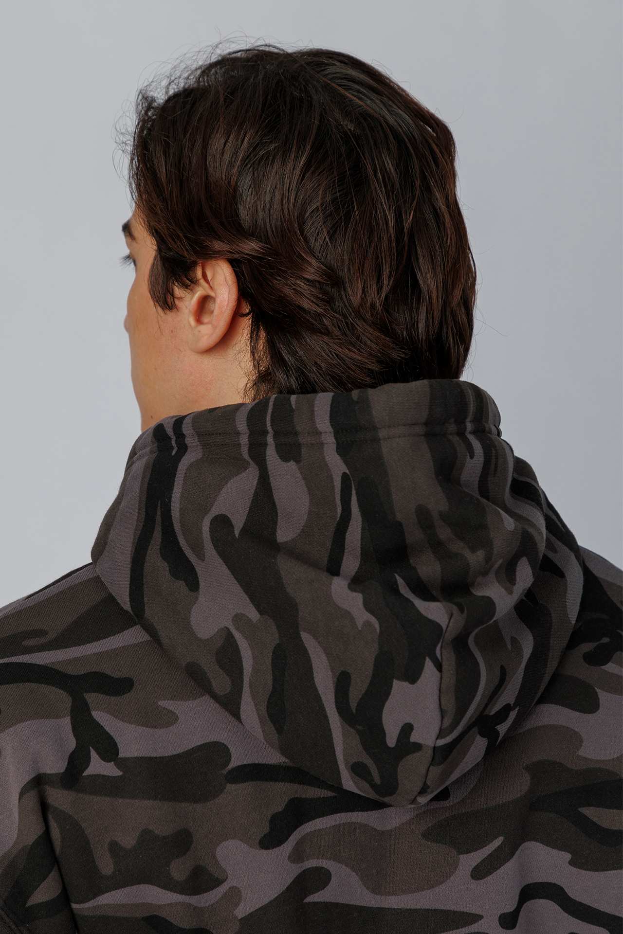 SPN0308 - Ultra Soft Mid-weight Thermal Cotton Blend Polar Fleece Hoodie - Camo