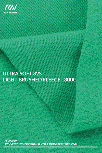 FF00001M - ULTRA SOFT 32S LIGHT BRUSHED FLEECE - 300G