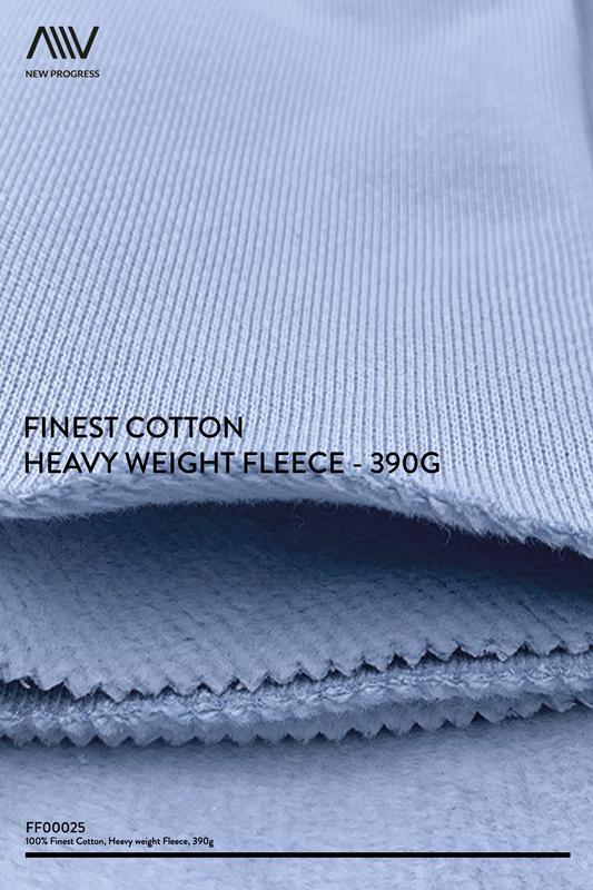 FF00025 - FINEST COTTON HEAVY WEIGHT FLEECE - 390G