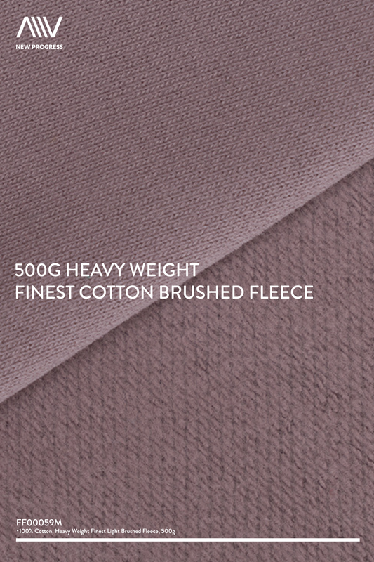 FF00059M - 500G HEAVY WEIGHT FINEST COTTON BRUSHED FLEECE