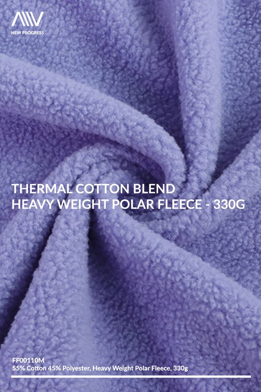 FF00110M - THERMAL COTTON BLEND HEAVY WEIGHT POLAR FLEECE - 330G