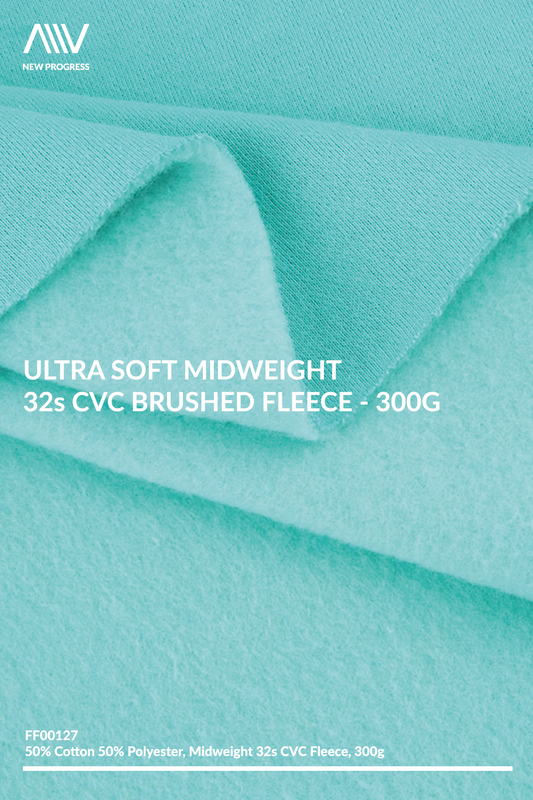 FF00127 - ULTRA SOFT MIDWEIGHT 32s CVC BRUSHED FLEECE - 300G
