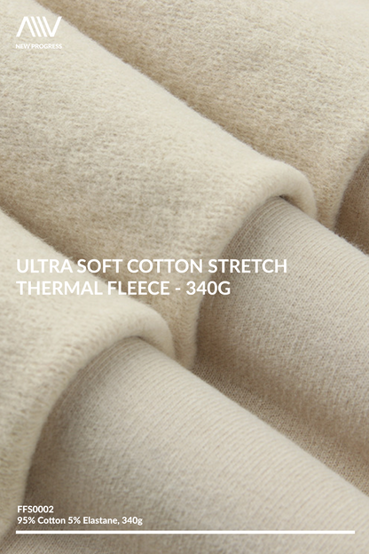 FFS0002 - Ultra Soft Cotton Stretch Thernal Fleece - 340G