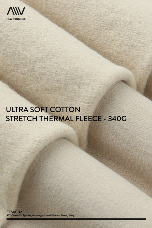 FFS0002 - ULTRA SOFT COTTON STRETCH THERMAL FLEECE - 340G