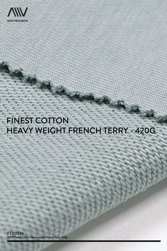 FT00036 - FINEST COTTON HEAVY WEIGHT FRENCH TERRY - 420G