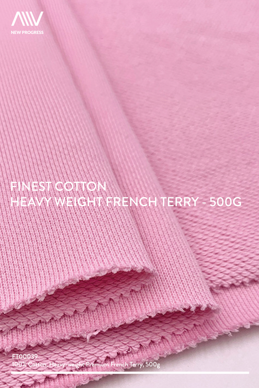 FT00039 - FINEST COTTON HEAVY WEIGHT FRENCH TERRY - 500G
