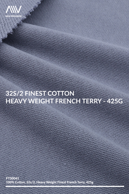 FT00041 - FINEST 32S/2 COTTON HEAVY WEIGHT FRENCH TERRY - 425G