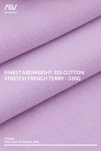 FTS0001 - Finest Midweight 32s Cotton Stretch French Terry - 330G