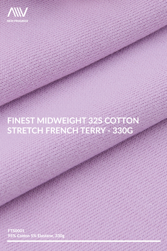 FTS0001 - Finest Midweight 32s Cotton Stretch French Terry - 330G