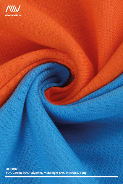 HH00023 - ULTRA SOFT MIDWEIGHT CVC COTTON BLEND INTERLOCK - 310G