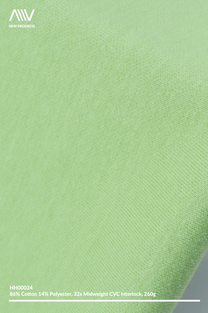 HH00024 - ULTRA SOFT MIDWEIGHT 32S CVC COTTON BLEND INTERLOCK - 260G