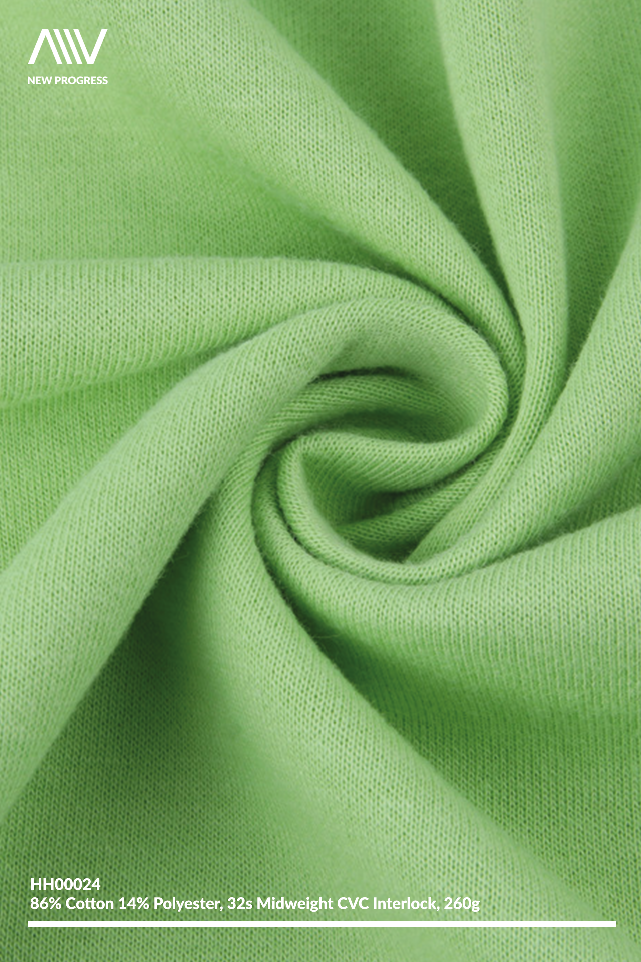 HH00024 - ULTRA SOFT MIDWEIGHT 32S CVC COTTON BLEND INTERLOCK - 260G