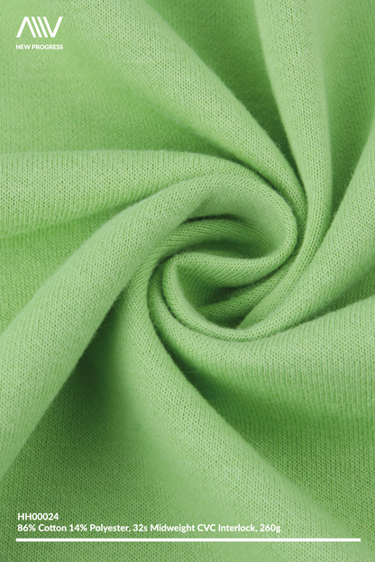 HH00024 - ULTRA SOFT MIDWEIGHT 32S CVC COTTON BLEND INTERLOCK - 260G