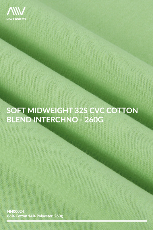 HH00024 - Soft Midweight 32s CVC Cotton Blend Intechno  - 260G