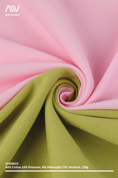 HH00025 - ULTRA SOFT MIDWEIGHT 40S CVC COTTON BLEND INTERLOCK - 220G