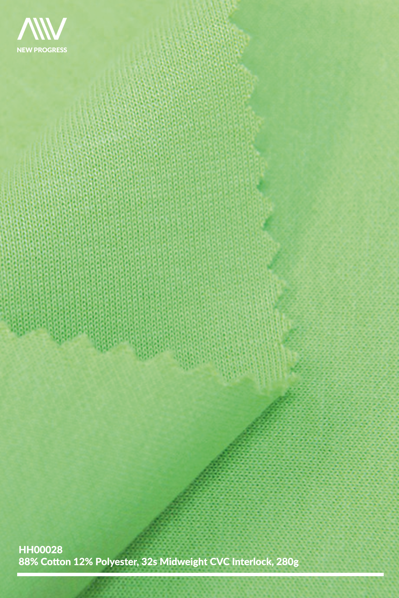 HH00028 - ULTRA SOFT MIDWEIGHT 32S CVC COTTON BLEND INTERLOCK - 280G