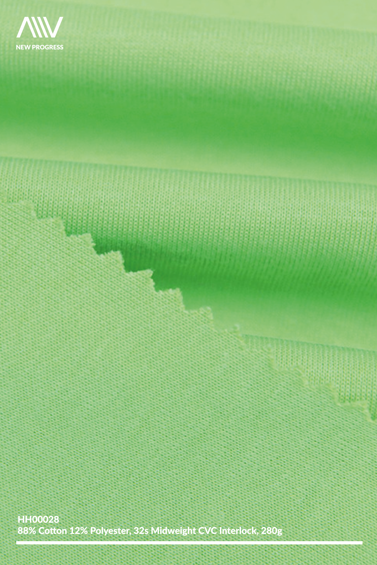 HH00028 - ULTRA SOFT MIDWEIGHT 32S CVC COTTON BLEND INTERLOCK - 280G
