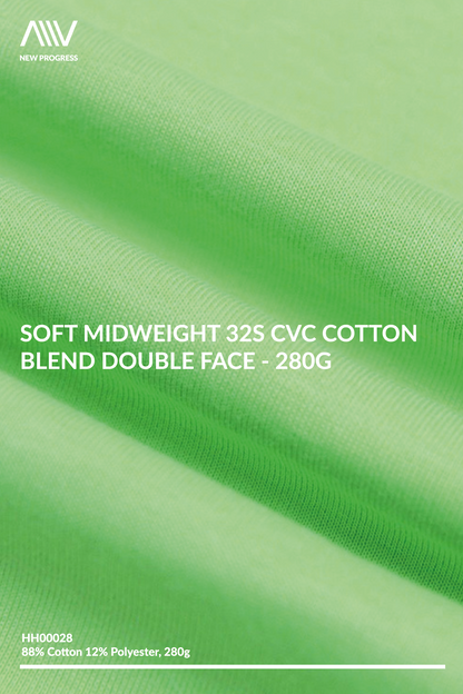 HH00028 - Soft Midweight 32s CVC Cotton Blend Double Face - 280G