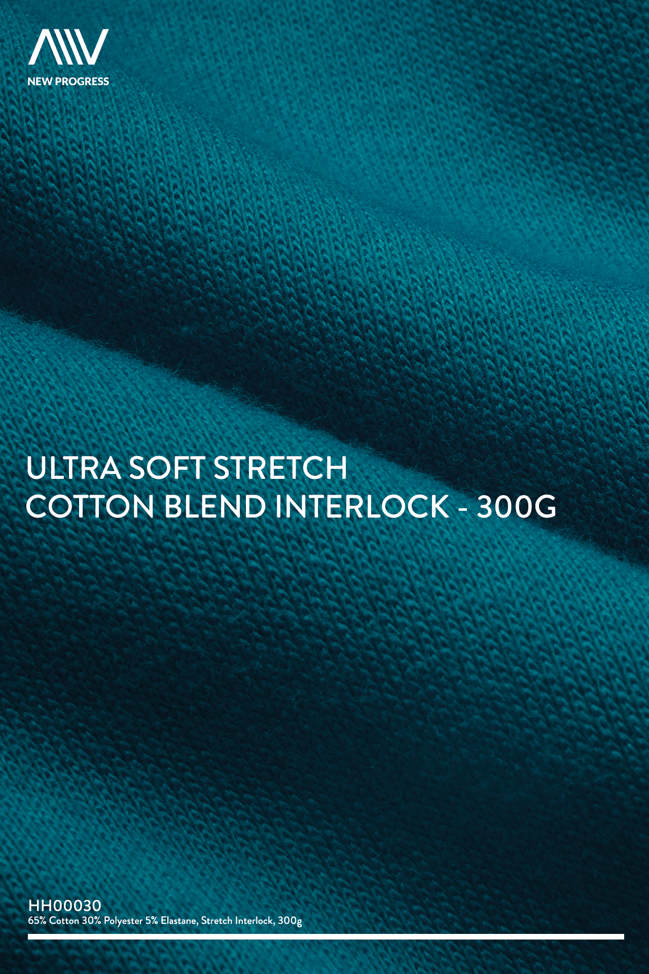 HH00030 - ULTRA SOFT STRETCH COTTON BLEND INTERLOCK - 300G