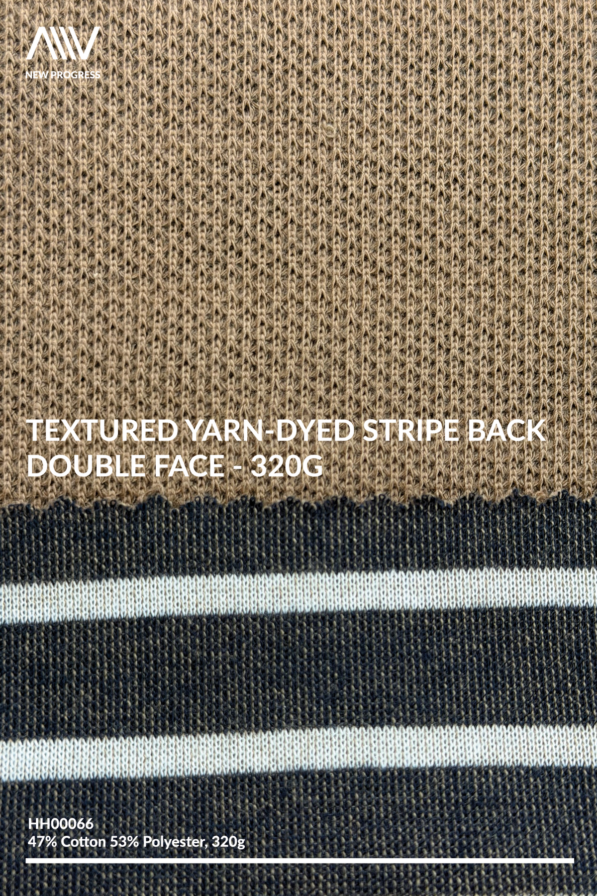 HH00066 - Textured Yarn-Dyed Stripe Back Double Face - 320G