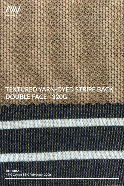 HH00066 - Textured Yarn-Dyed Stripe Back Double Face - 320G