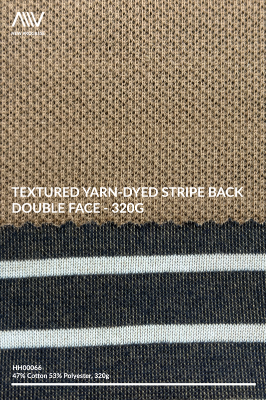 HH00066 - Textured Yarn-Dyed Stripe Back Double Face - 320G
