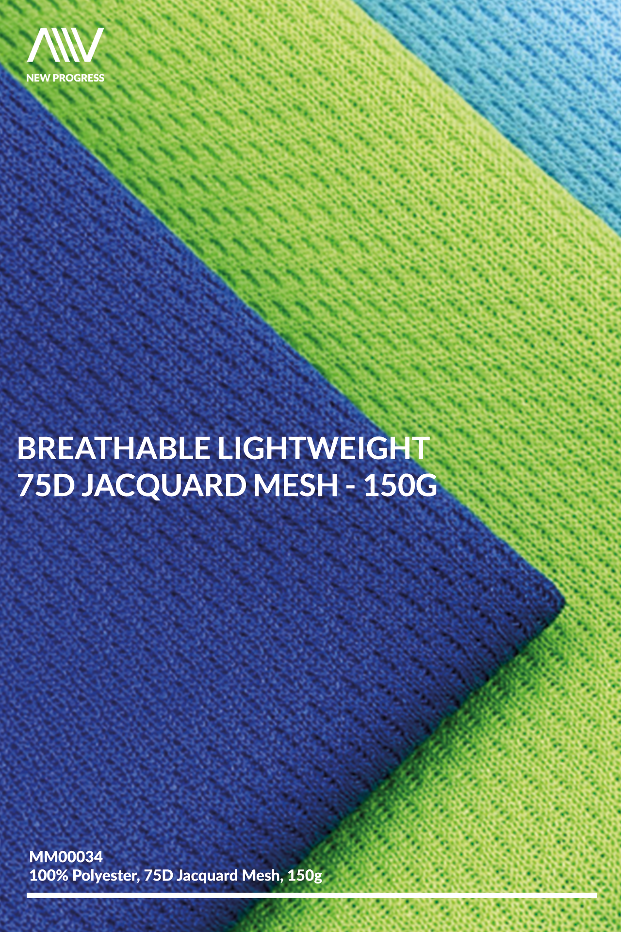 MM00034 - BREATHABLE LIGHTWEIGHT 75D JACQUARD MESH - 150G