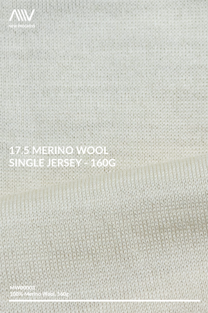 MW00003 - 17.5 Merino Wool Single Jersey - 160G