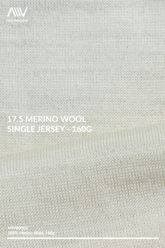 MW00003 - 17.5 Merino Wool Single Jersey - 160G