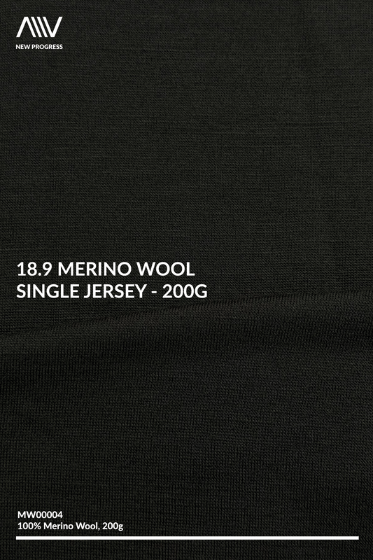 MW00004 - 18.9 Merino Wool Single Jersey - 200G