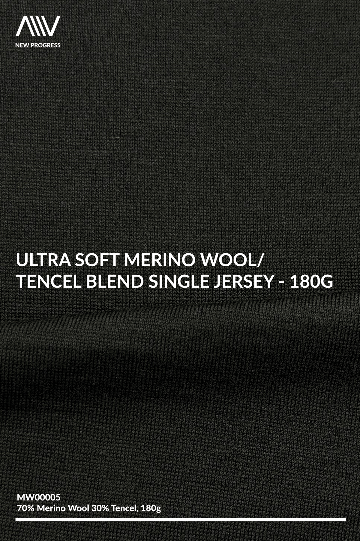 MW00005 - Ultra Soft Merino Wool/ Tencel Blend Single Jersey - 180G