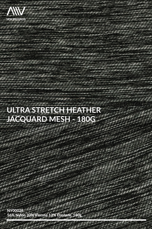 NY00028 - Ultra Stretch Heather Jacquard Mesh - 180G