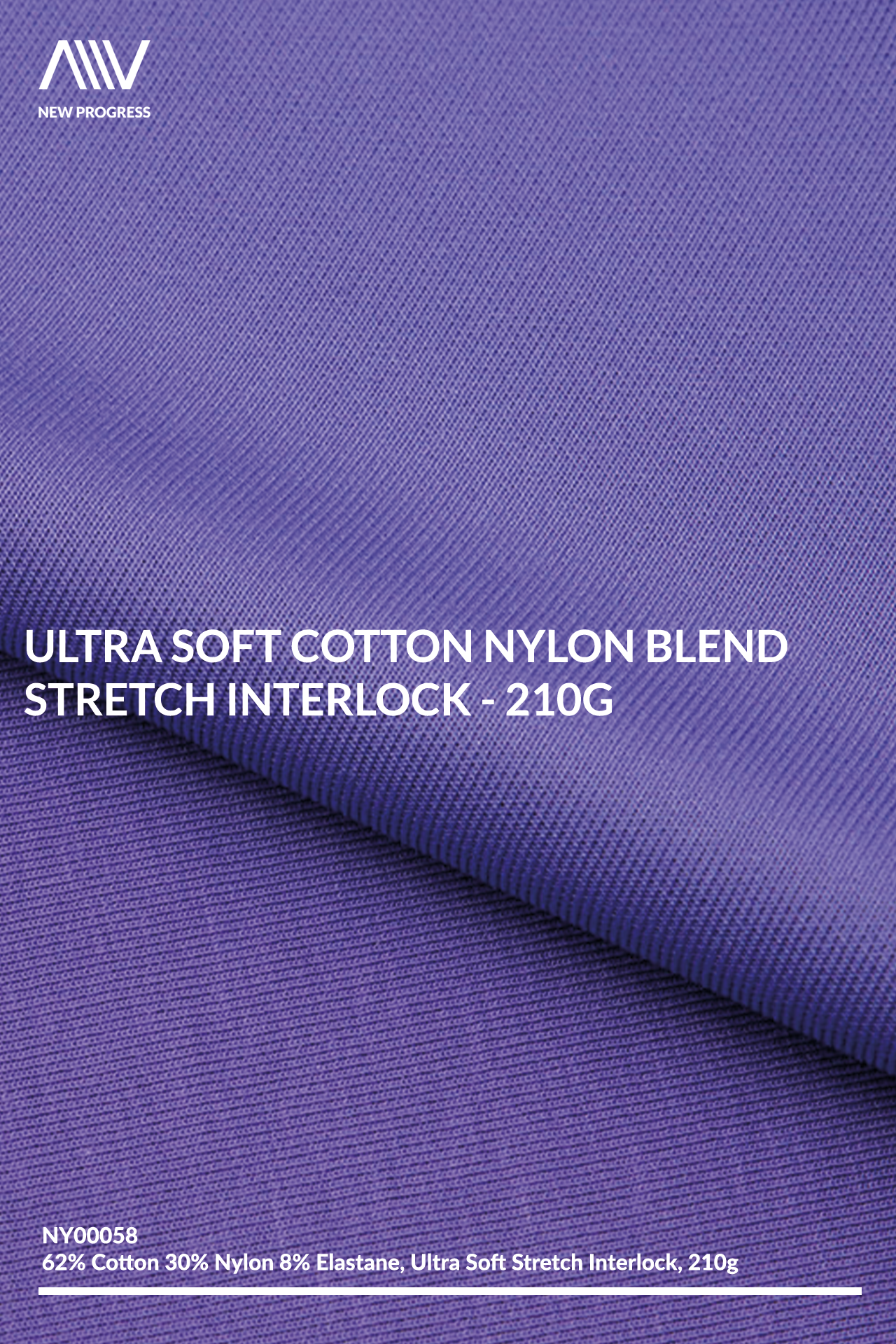 NY00058 - ULTRA SOFT COTTON NYLON BLEND STRETCH INTERLOCK - 210G