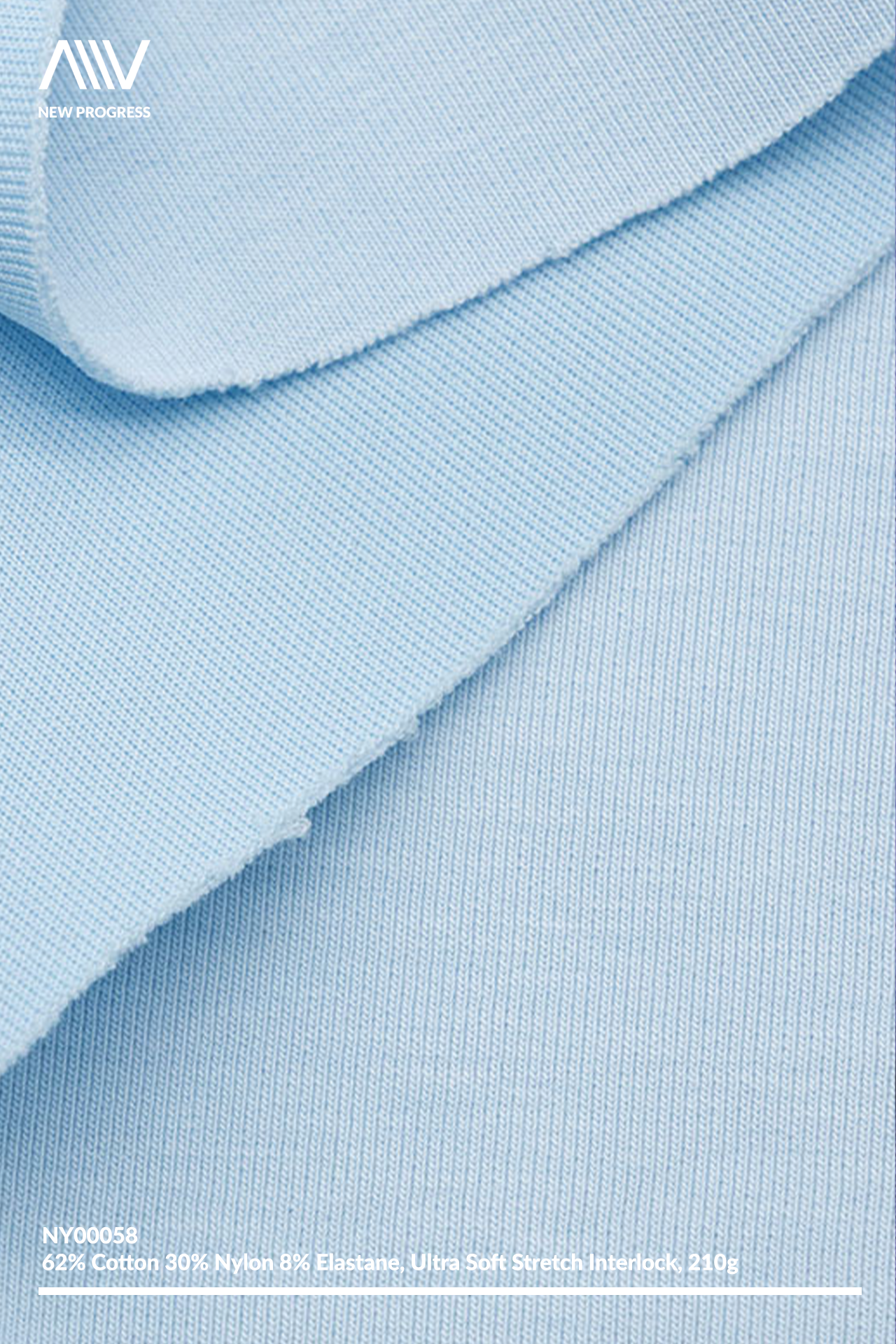 NY00058 - ULTRA SOFT COTTON NYLON BLEND STRETCH INTERLOCK - 210G