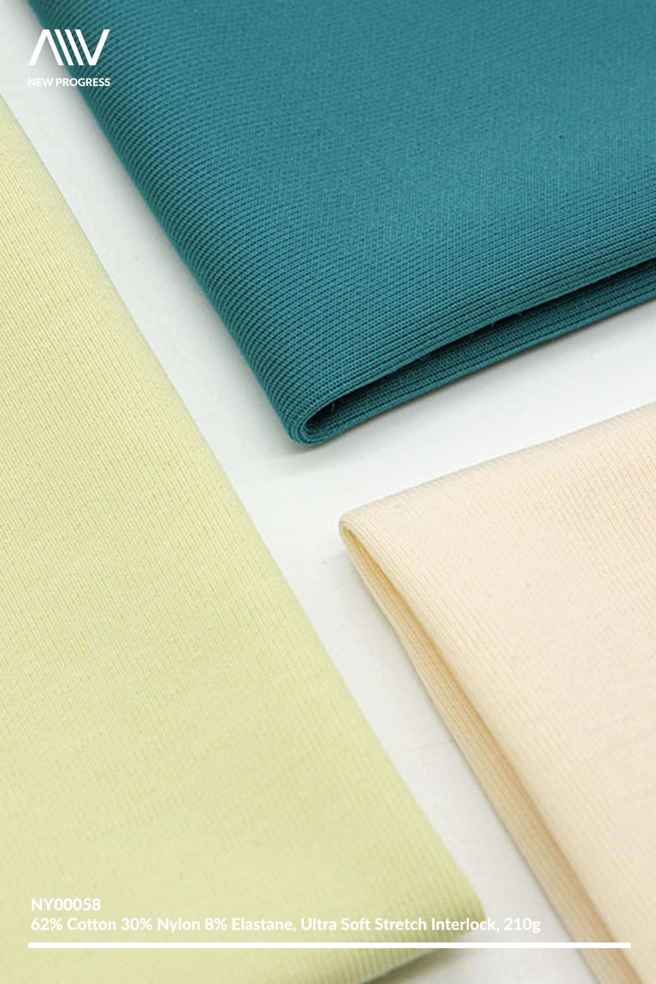 NY00058 - ULTRA SOFT COTTON NYLON BLEND STRETCH INTERLOCK - 210G