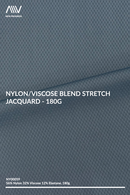 NY00059 - Nylon/ Viscose Blend Stretch Jacquard - 180G