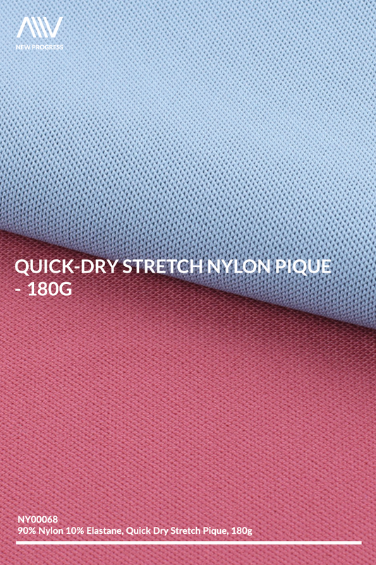 NY00068 - QUICK-DRY STRETCH NYLON PIQUE - 180G
