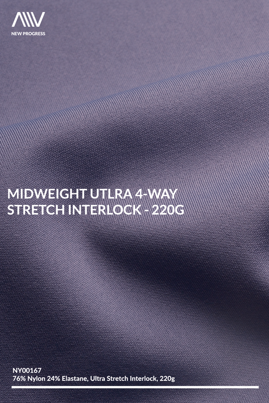 NY00167 - MIDWEIGHT UTLRA 4-WAY STRETCH INTERLOCK - 220G