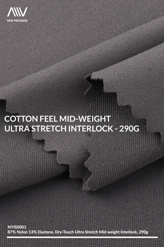 NYIS0001 - COTTON FEEL MID-WEIGHT ULTRA STRETCH INTERLOCK - 290G