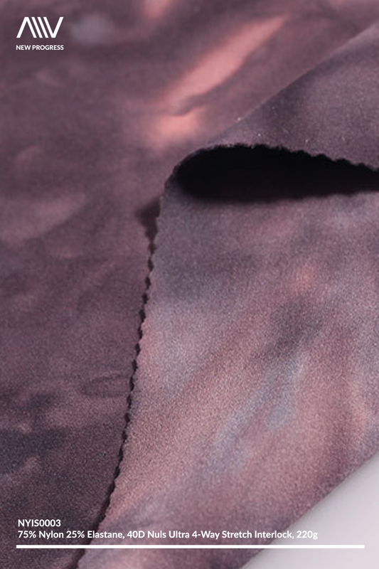 NYIS0003TD - TIE DYE SKIN TOUCH ULTRA 4-WAY STRETCH MID WEIGHT INTERLOCK - 220G