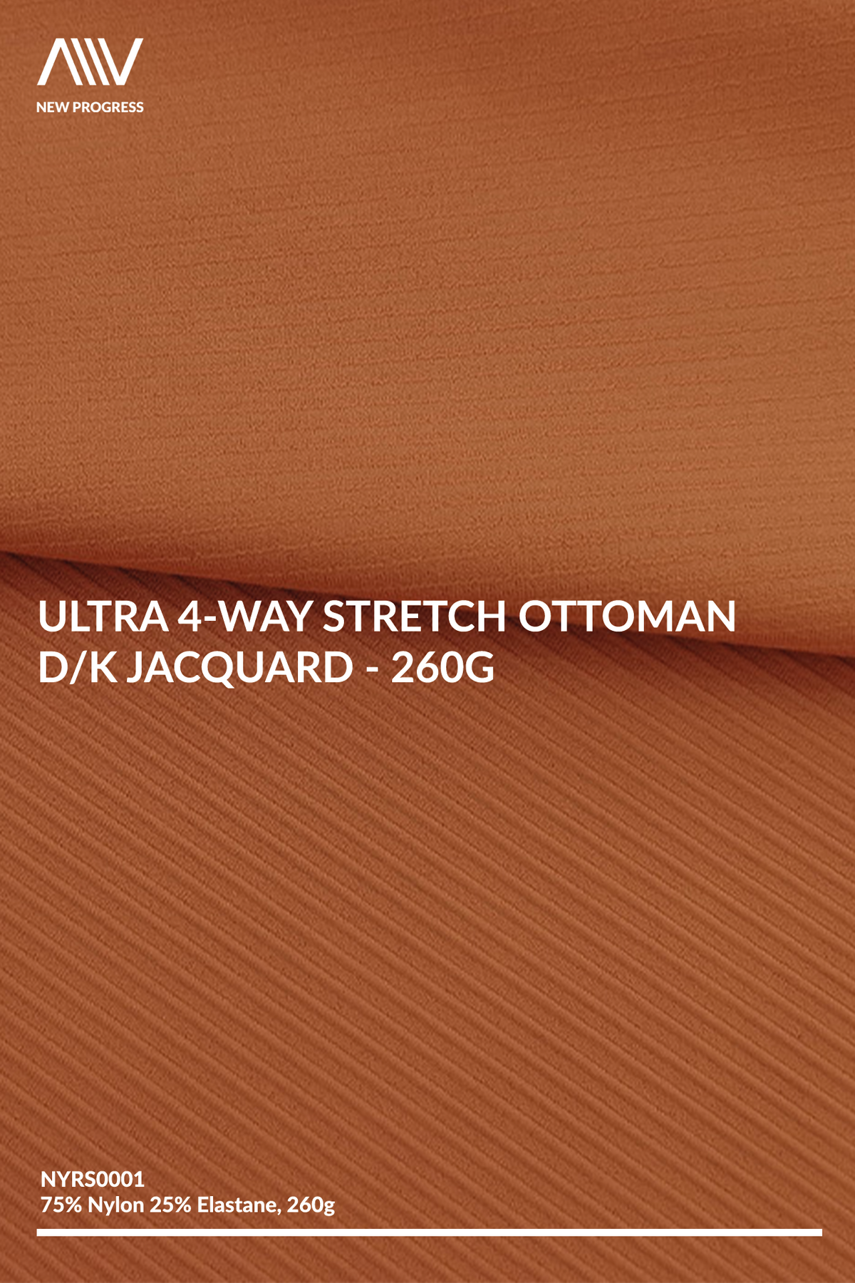 NYRS0001 - Ultra 4-Way Stretch Ottoman D/K Jacquard - 260G