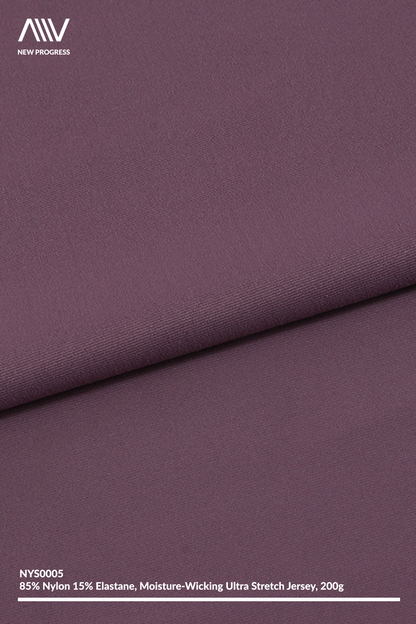 NYS0005 - ULTRA SOFT MOISTURE-WICKING STRETCH JERSEY - 200G