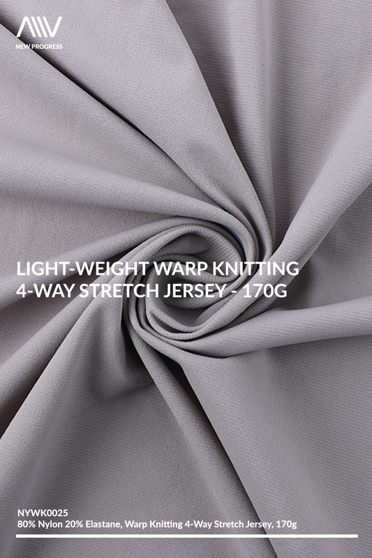 NYWK0025 - LIGHT-WEIGHT WARP KNITTING 4-WAY STRETCH JERSEY - 170G