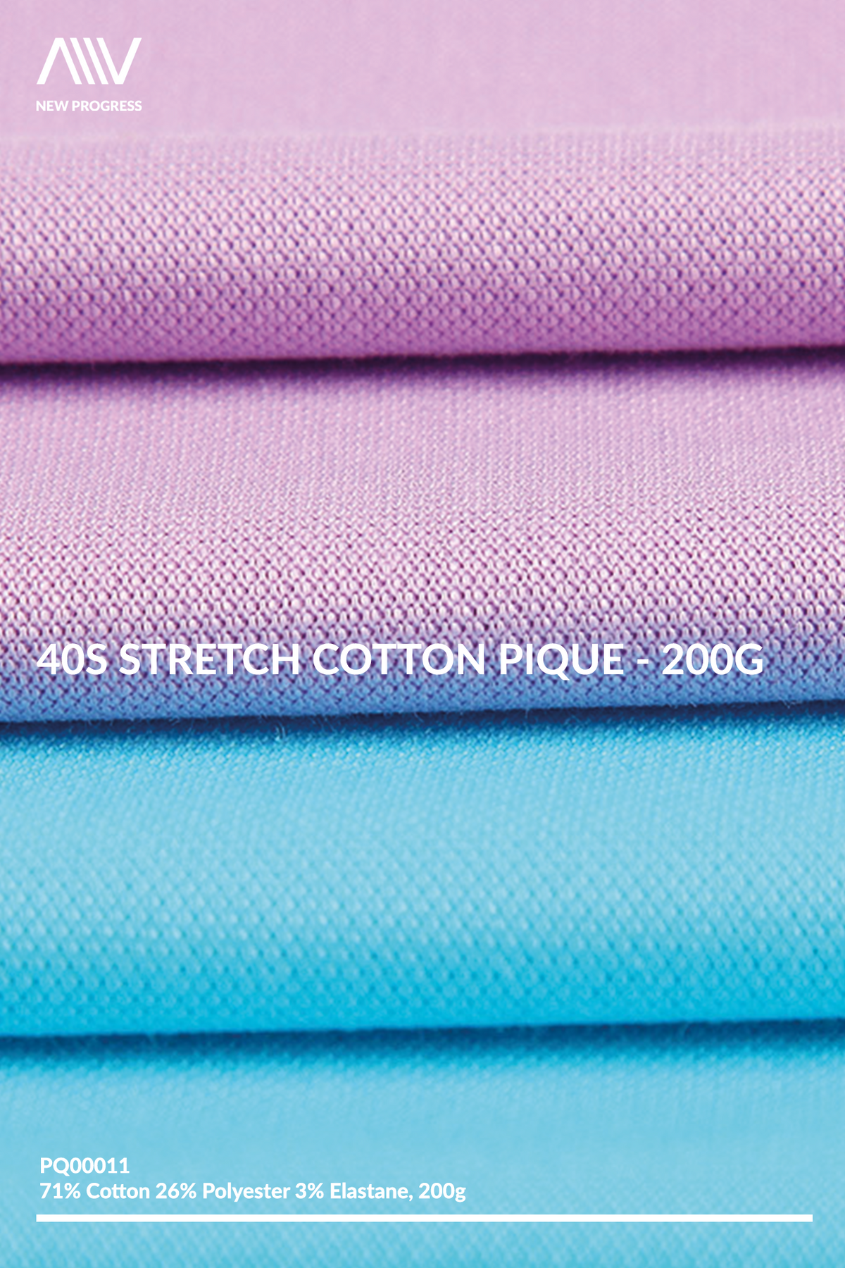 PQ00011 - 40s Stretch Cotton Pique - 200G