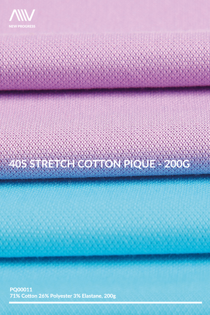 PQ00011 - 40s Stretch Cotton Pique - 200G