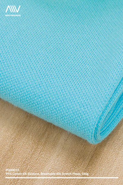 PQ00012 - BREATHABLE 40S STRETCH COTTON PIQUE - 180G