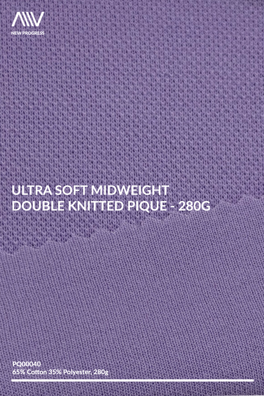 PQ00040 - Ultra Soft Midweight Double Knitted Piqué - 280G