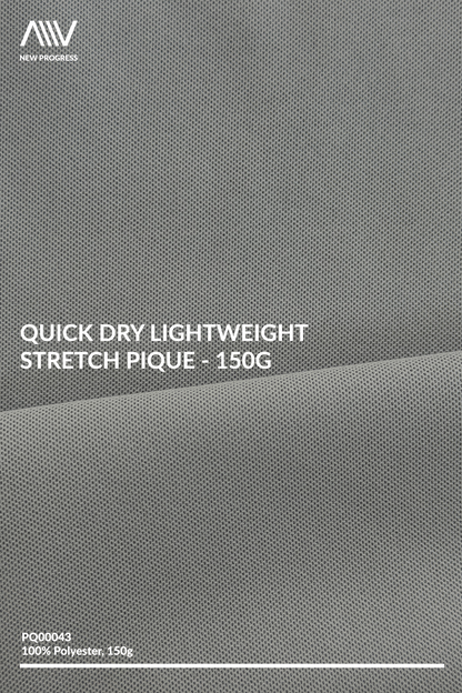 PQ00043 - Quick Dry Lightweight Stretch Pique - 150G